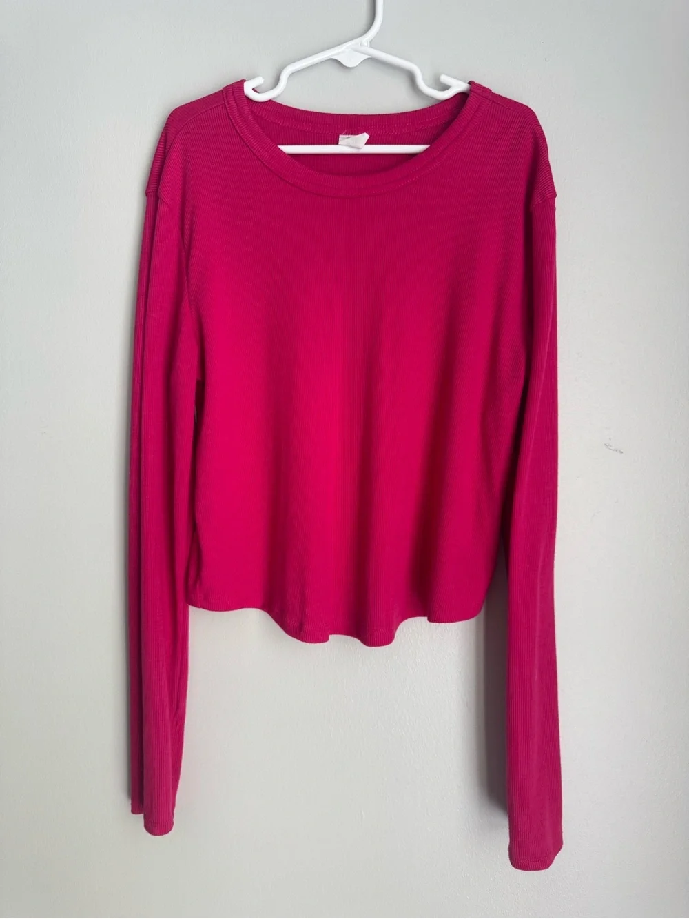 Old navy- Long Sleeve Ribbed Top - Bright Pink